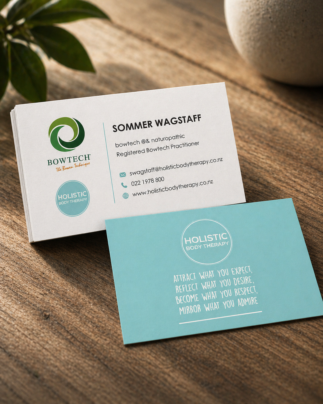 Holistic Body Therapy business cards